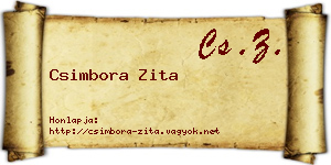 Csimbora Zita névjegykártya
